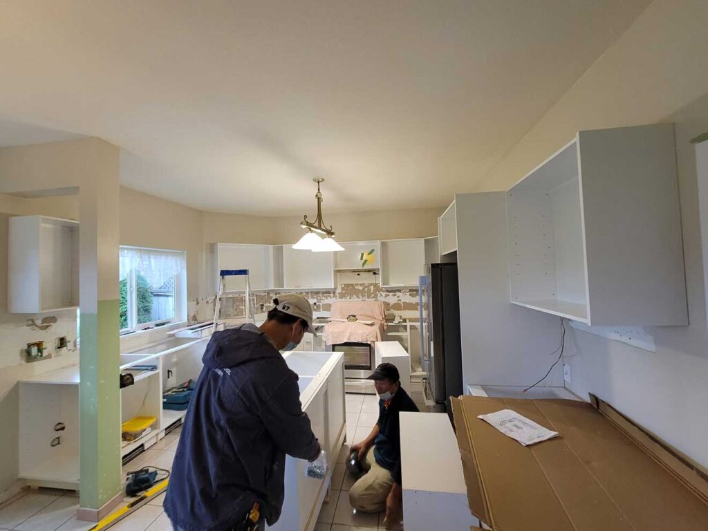 Kitchen renovation in progress