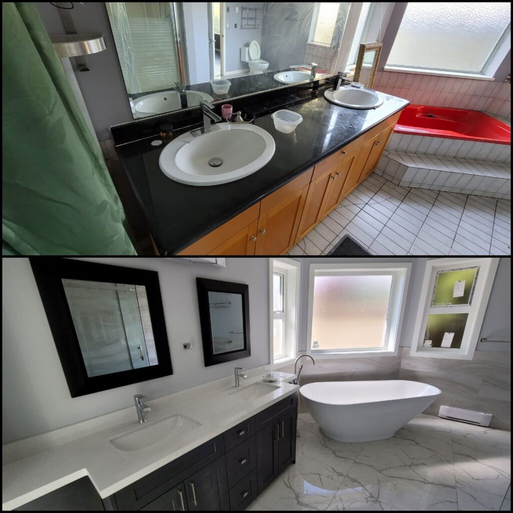 Bathroom remodel transformation