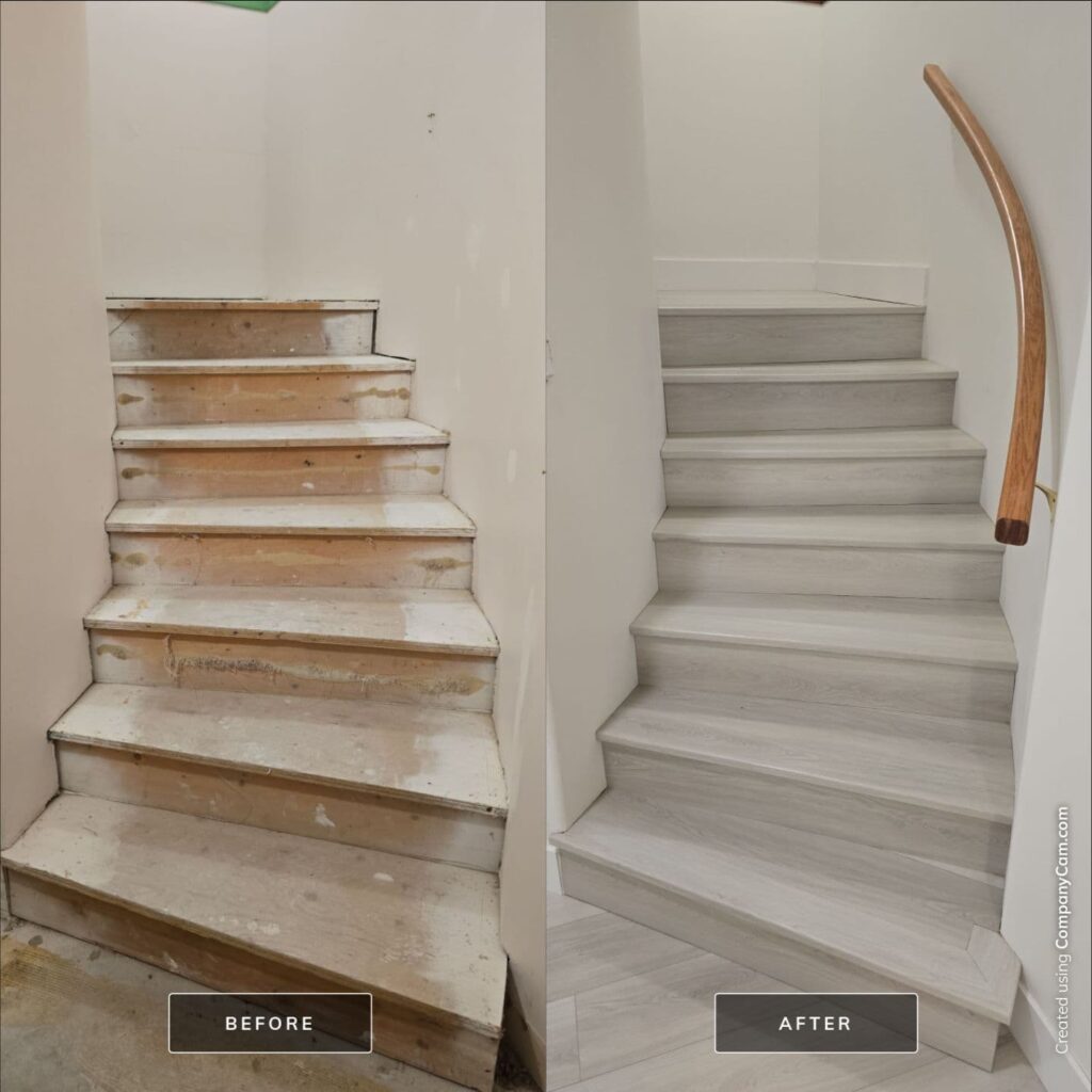 Staircase transformation before and after