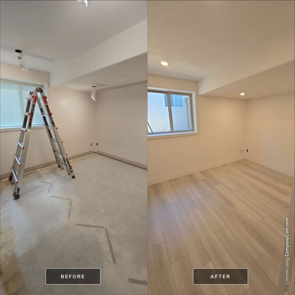 Renovation room before and after