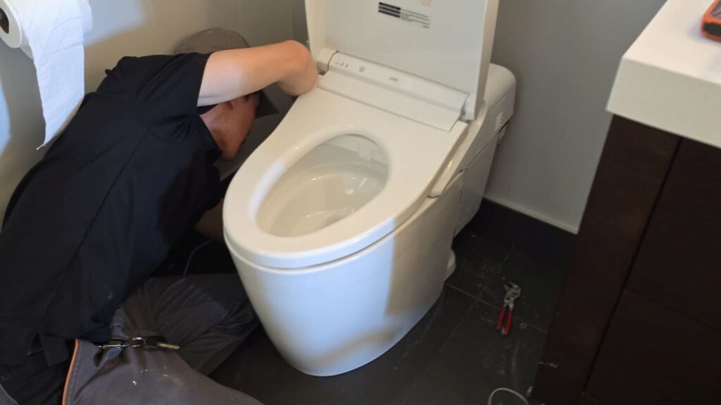 TaskPro Plumber Fixing Toilet