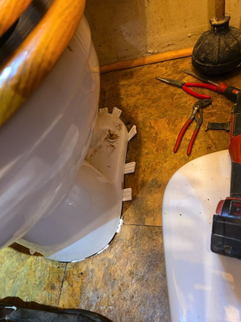 Tricky fix for a wobbly toilet in Vancouver